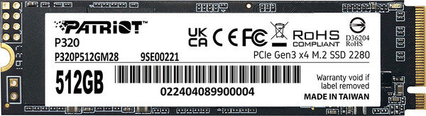 Изображение товара SSD диск Patriot P320 512GB (P320P512GM28)