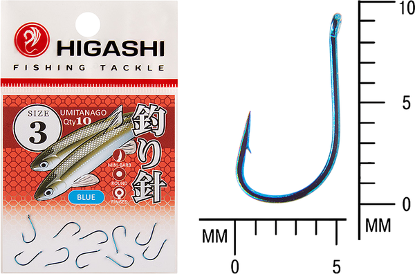 Изображение товара Набор крючков рыболовных Higashi Umitanago ringed #3 Blue / 01350