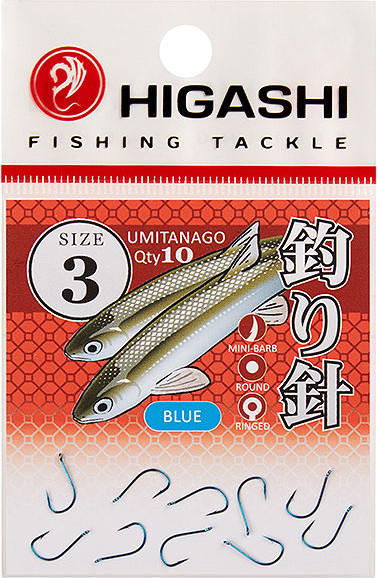 Изображение товара Набор крючков рыболовных Higashi Umitanago ringed #3 Blue / 01350