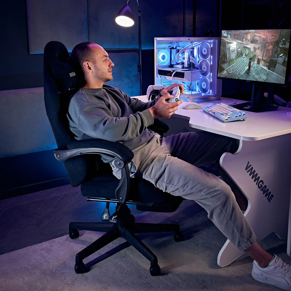 Изображение товара Кресло геймерское Vmmgame Throne New Era / OT-B31-VRBK-NE (велюр, черный)