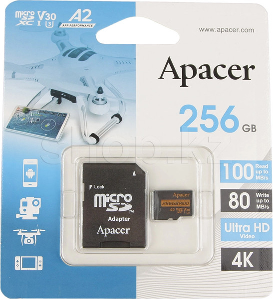 Изображение товара Карта памяти Apacer MicroSDXC 256GB с адаптером (AP256GMCSX10U8-R)