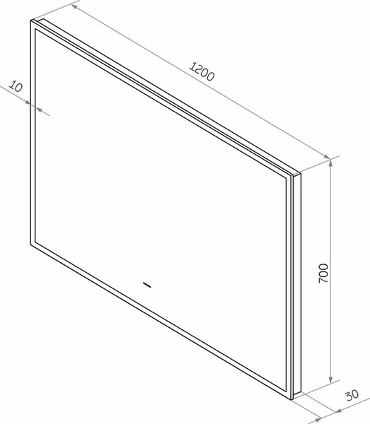 Изображение товара Зеркало Континент Amer Black Led 120x70