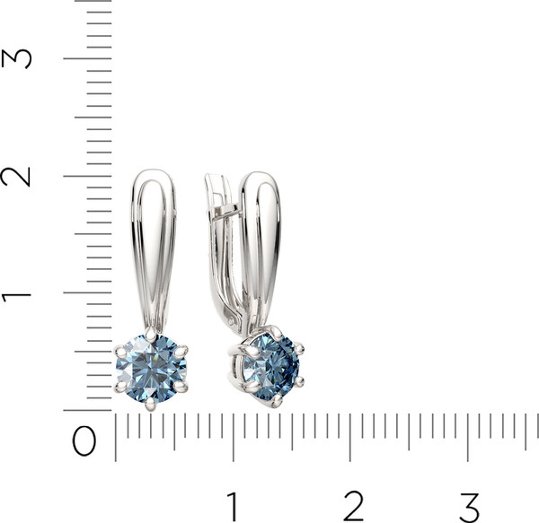 Изображение товара Серьги из серебра ZORKA 0310318 (с наноситалами)