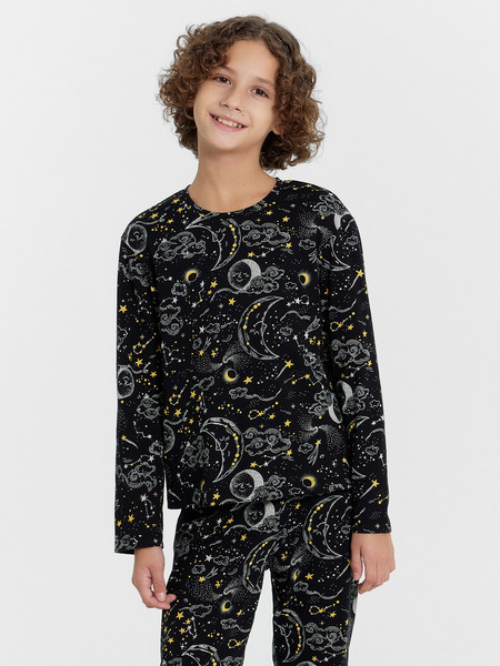 Изображение товара Пижама детская Mark Formelle 563323 (р.116-60-54, созвездия на черном)