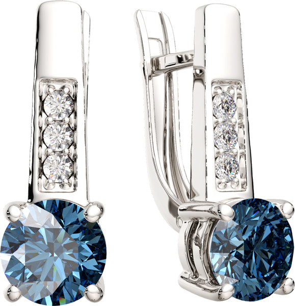 Изображение товара Серьги из серебра ZORKA 0310313 (с наноситалами и фианитами)