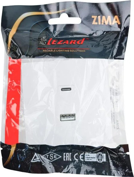Изображение товара Розетка Lezard Zima 704-0288-192TC (белый)