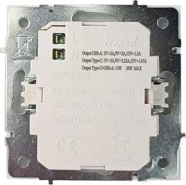 Изображение товара Розетка Lezard Zima 704-0288-192TC (белый)