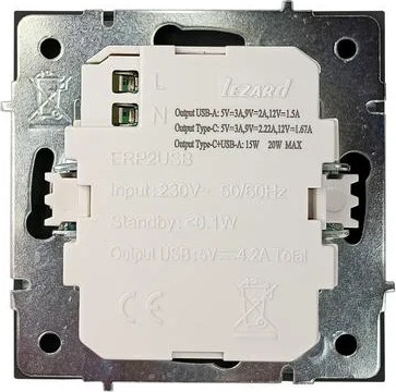 Изображение товара Розетка Lezard Zima 704-4288-192TC (черный бархат)
