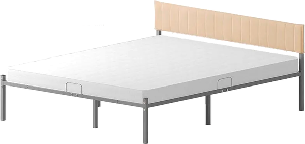 Изображение товара Двуспальная кровать Домаклево Лофт Компакт 160x190 (серый/бежевый велюровый чехол)