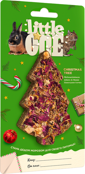 Изображение товара Лакомство для грызунов Mealberry Little One Новогоднее д/морских свинок, кроликов, шиншилл и дегу (65г)