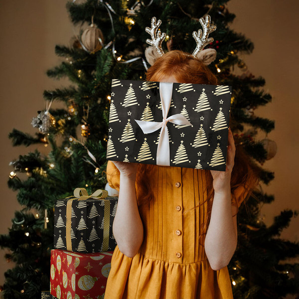 Изображение товара Набор бумаги для оформления подарков Золотая сказка Новогодняя / 592190 (3шт)