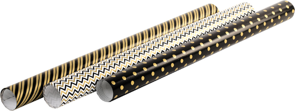 Изображение товара Набор бумаги для оформления подарков Золотая сказка Golden Pattern / 592062 (3шт)