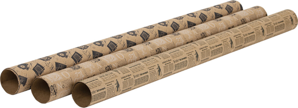 Изображение товара Набор бумаги для оформления подарков Золотая сказка Kraft Casual / 592063 (3шт)