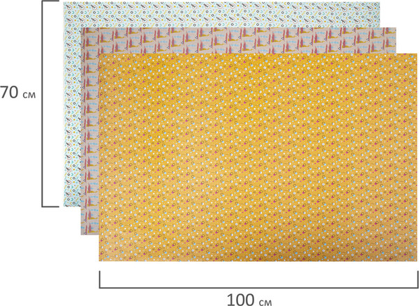Изображение товара Набор бумаги для оформления подарков Золотая сказка Memphis / 592067 (3шт)