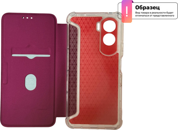 Изображение товара Чехол-книжка Digitalpart С защитой камеры для Redmi Note 11 Pro/Note 11 Pro 5G (бордовый)