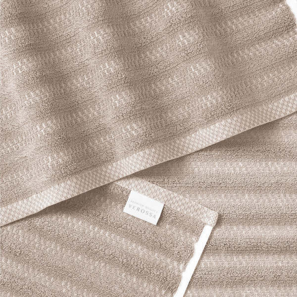 Изображение товара Полотенце Verossa Verossa Wave&pixels 70x140 (кофе/белый)