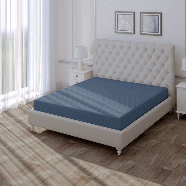 Изображение товара Простыня Verossa Verossa Stripe на резинке 160x200x30 / 925738 (Sapphire)