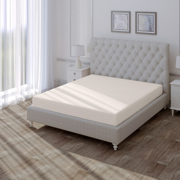 Изображение товара Простыня Verossa Verossa Stripe на резинке 180x200x30 / 925743 (Antique White)