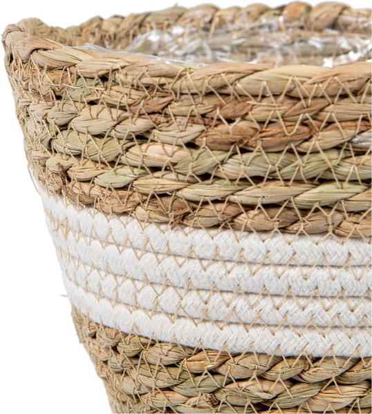 Изображение товара Кашпо Natural House Танзания 165x165x135 / Lishan-04 XS (натуральный/белый)