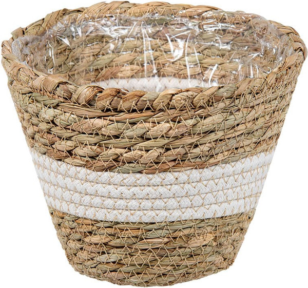 Изображение товара Кашпо Natural House Танзания 165x165x135 / Lishan-04 XS (натуральный/белый)