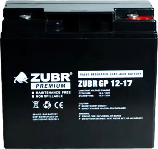 Изображение товара Аккумуляторная батарея Zubr GP 12V (17 А/ч)
