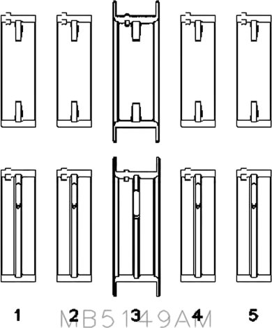 Изображение товара Комплект вкладышей двигателя King Auto MB5149AM STD