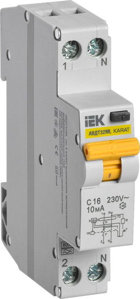 Изображение товара Дифференциальный автомат IEK MVD12-1-016-C-010-A