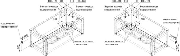 Изображение товара Ванна акриловая Radomir Николь Стандарт 150x70 / 2-79-2-0-0-239Р (с гидромассажем)