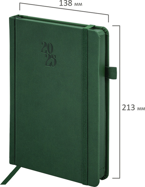 Изображение товара Ежедневник Brauberg 2025 / 115917 (темно-зеленый)