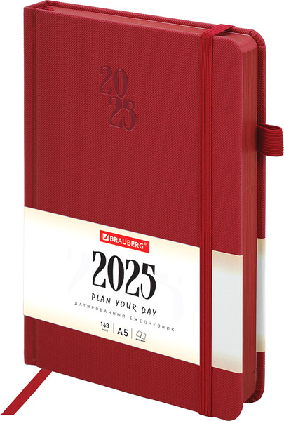 Изображение товара Ежедневник Brauberg 2025 / 115918 (красный)
