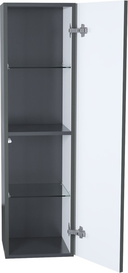 Изображение товара Шкаф-полупенал для ванной IDDIS BIL30G0i97 (темно-серый)