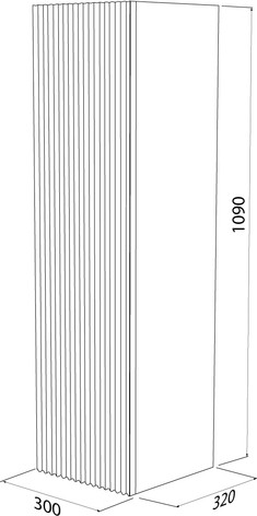 Изображение товара Шкаф-полупенал для ванной IDDIS BIL30W0i97 (белый)