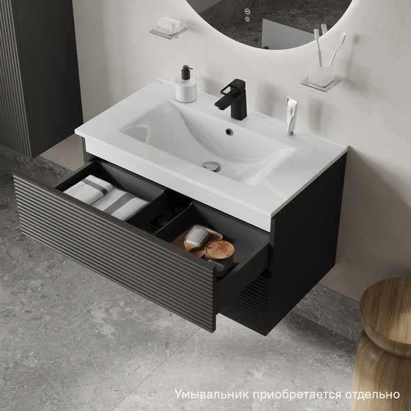 Изображение товара Тумба под умывальник IDDIS Bild BIL80G0i95 (темно-серый)