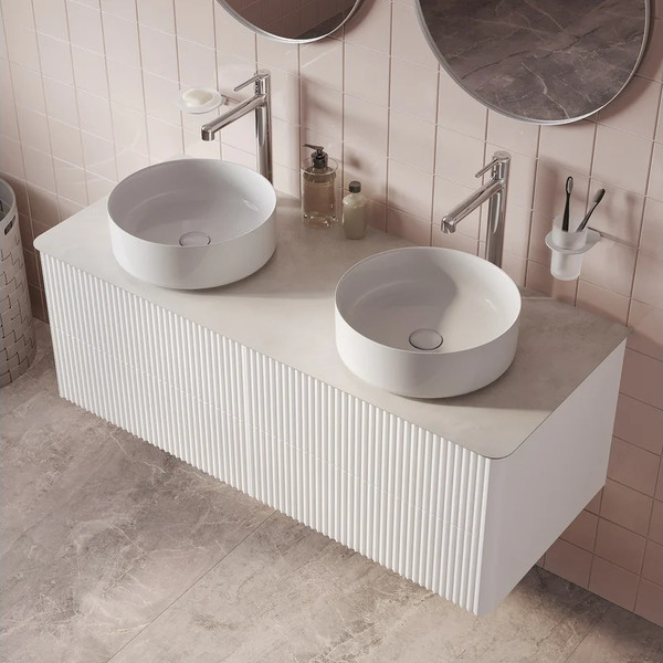 Изображение товара Столешница для тумбы в ванную IDDIS Optima Home OPH12W0i89 (cветло-серый бетон)