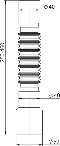 Изображение товара Слив (гофра) РМС ГО-0.4м (без гайки)