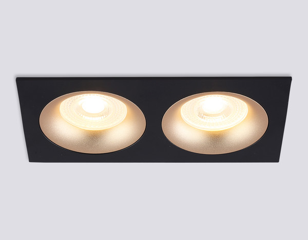 Изображение товара Точечный светильник Ambrella TN102735/2 BK/GD (черный/золото)