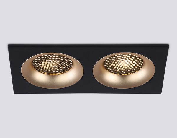 Изображение товара Точечный светильник Ambrella TN102735/2 BK/GD (черный/золото)