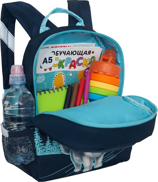 Изображение товара Детский рюкзак Grizzly RK-477-4 (синий)