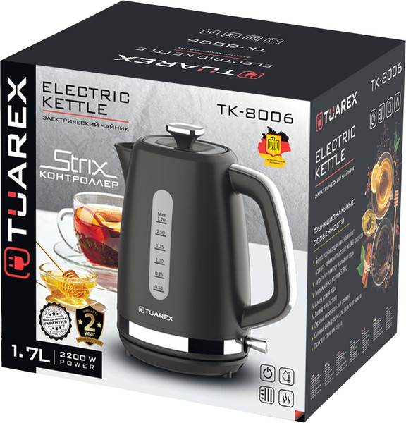 Изображение товара Электрочайник Tuarex TK-8006 (черный/стальной)
