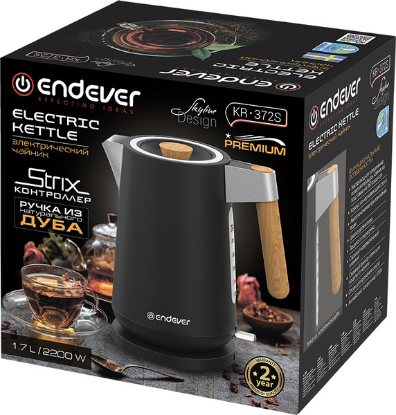 Изображение товара Электрочайник Endever Skyline KR-372S (черный)