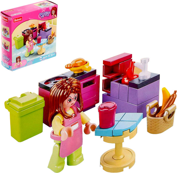 Изображение товара Конструктор Sluban Розовая мечта. Кухня M38-B0800B / 5146981 (47эл)