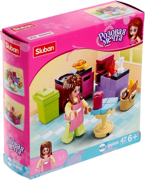 Изображение товара Конструктор Sluban Розовая мечта. Кухня M38-B0800B / 5146981 (47эл)