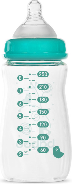 Изображение товара Бутылочка для кормления Baboo Стеклянная с широкой соской / 3-123  (250мл)