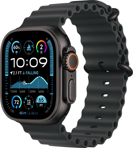 Изображение товара Умные часы Apple Watch Ultra 2 LTE 49mm / MX4P3 (черный титан/черный ремешок)
