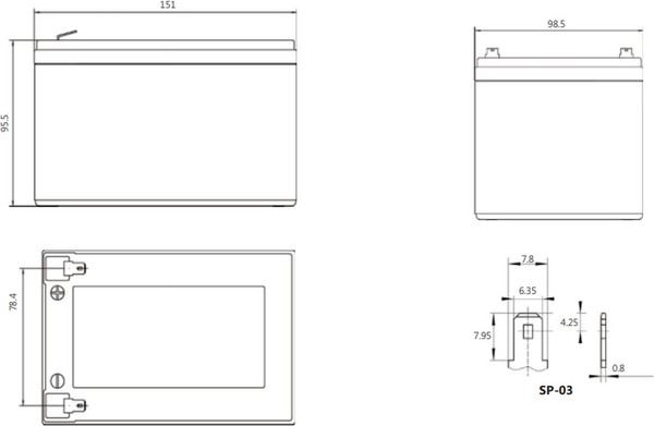 Изображение товара Аккумулятор для генератора Sacred Sun SSP12-12