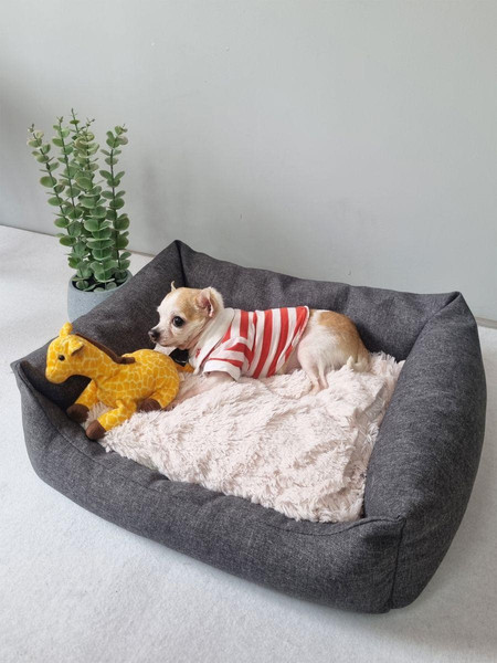 Изображение товара Лежанка для животных MATEX Pet Lux / 55-983 (темно-серый/бежевый)