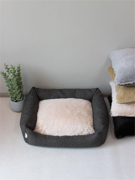 Изображение товара Лежанка для животных MATEX Pet Lux / 55-983 (темно-серый/бежевый)