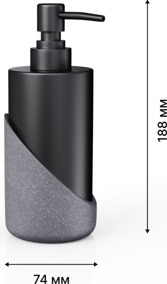 Изображение товара Дозатор для жидкого мыла FORA Granit Dark FOR-GRD021