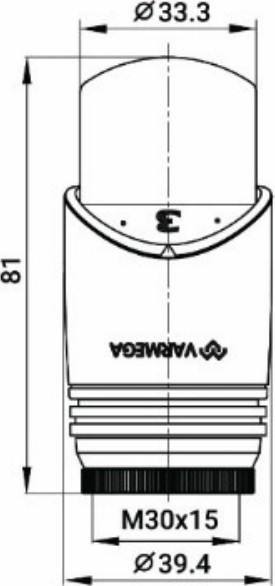 Изображение товара Головка термостатическая Varmega VM11203 (серый)