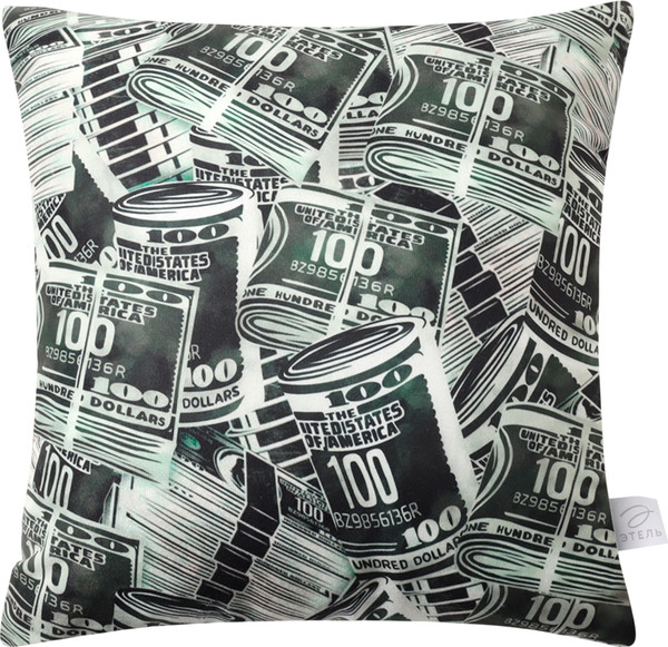 Изображение товара Подушка декоративная Этель Money / 10805397 (40x40, велюр)